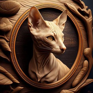 3D model Peterbald cat (STL)